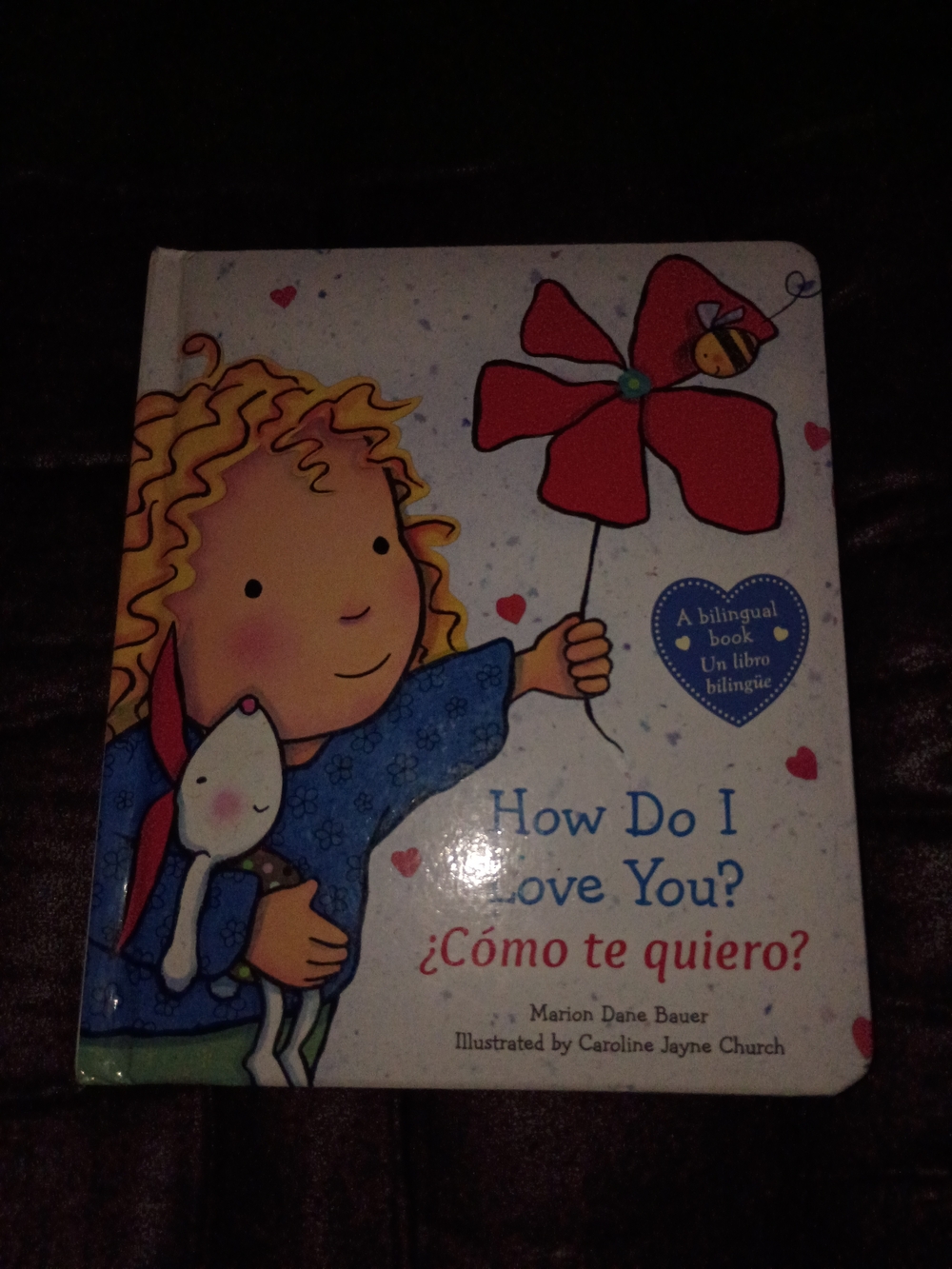 How Do I Love You? Bilingual Children's Board Book - White with Red Accents